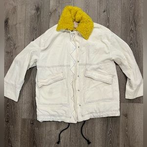 Free People We The Free Lust for Life Corduroy Jacket Faux-Fur Trim